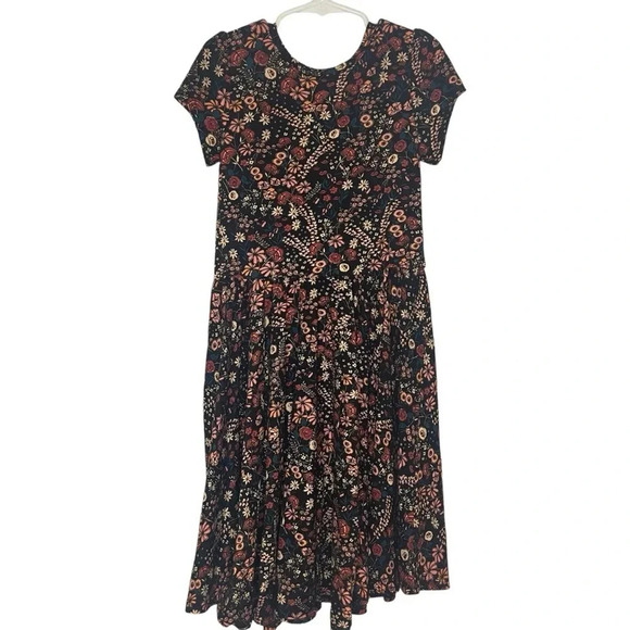 Dot Dot Smile Fall Floral Cap Sleeve Dress - Picture 2 of 3